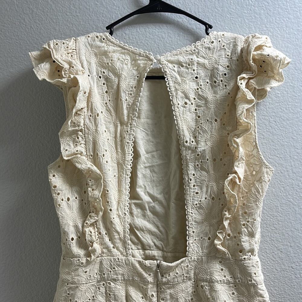 A23) Happy X Nature Sexy Open Back Ruffed Lace Sleeve Romper Short Pants size 12 - Picture 9 of 16